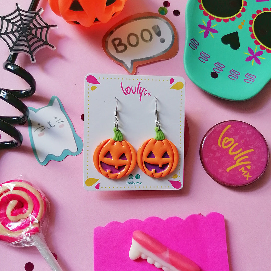 Aretes calabazas de halloween