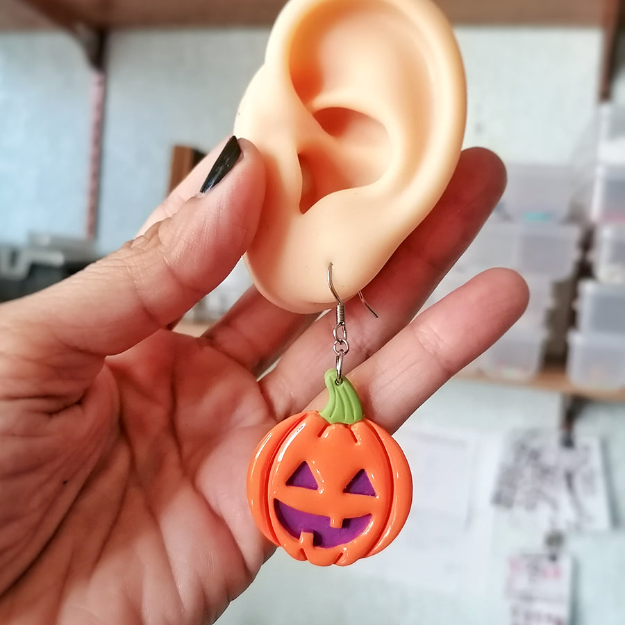 Aretes calabazas de halloween