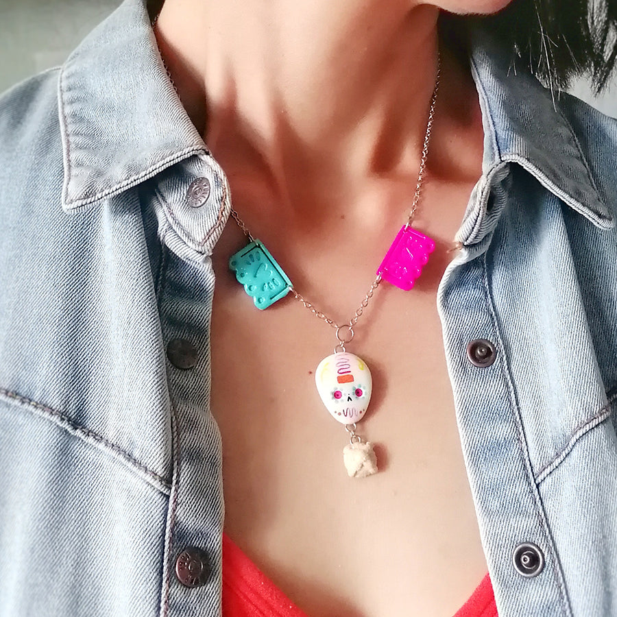 Collar calavera de azúcar