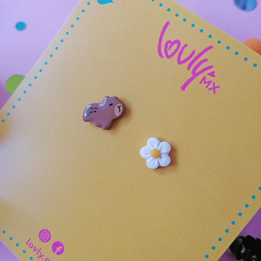 Aretes mini Capibara