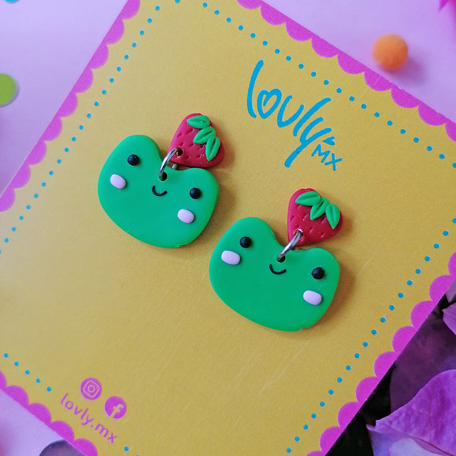 Aretes rana y fresita