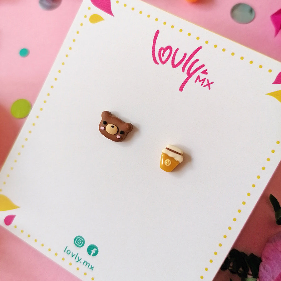 Aretes mini Oso de miel