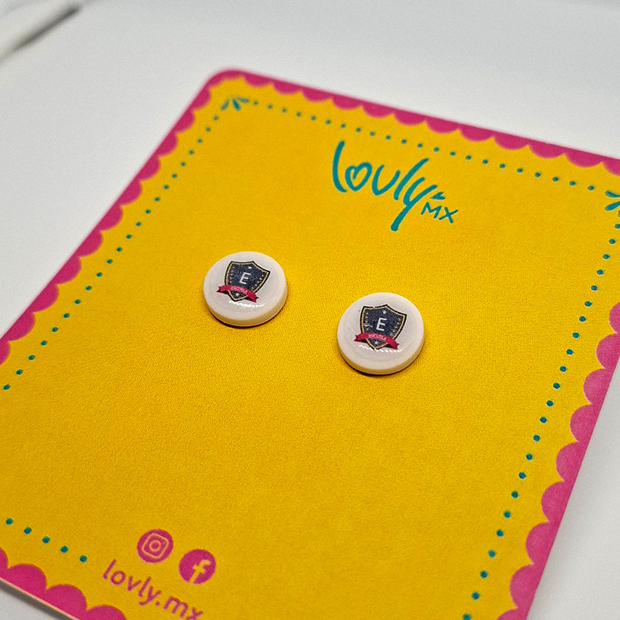 Aretes personalizables con logo