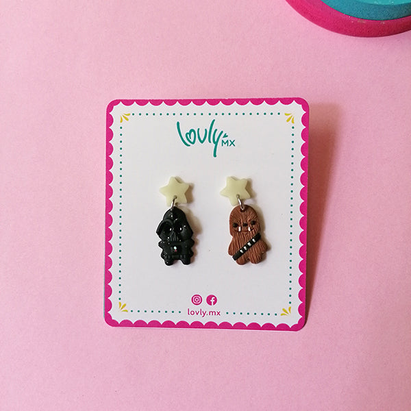 Aretes Darth Chewie largos