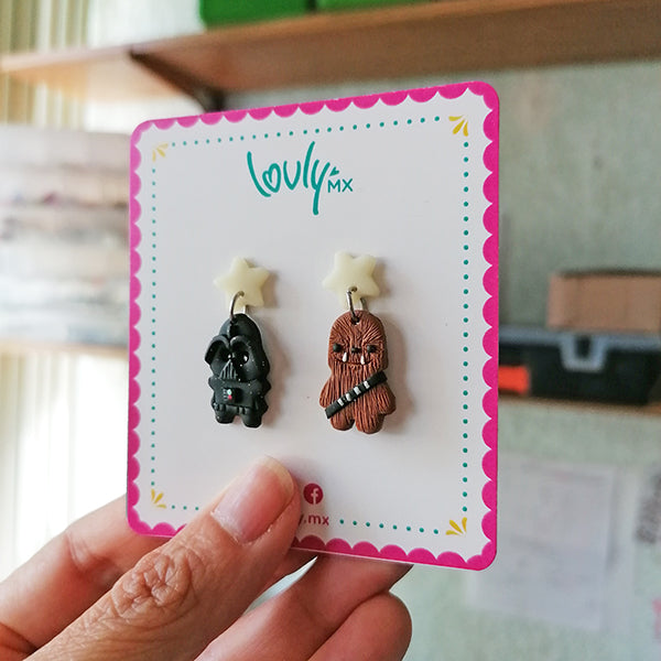 Aretes Darth Chewie largos