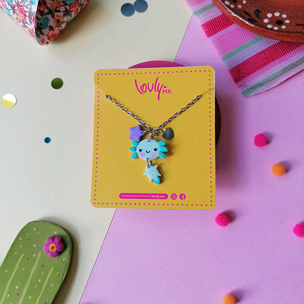 Collar Ajolote turquesa