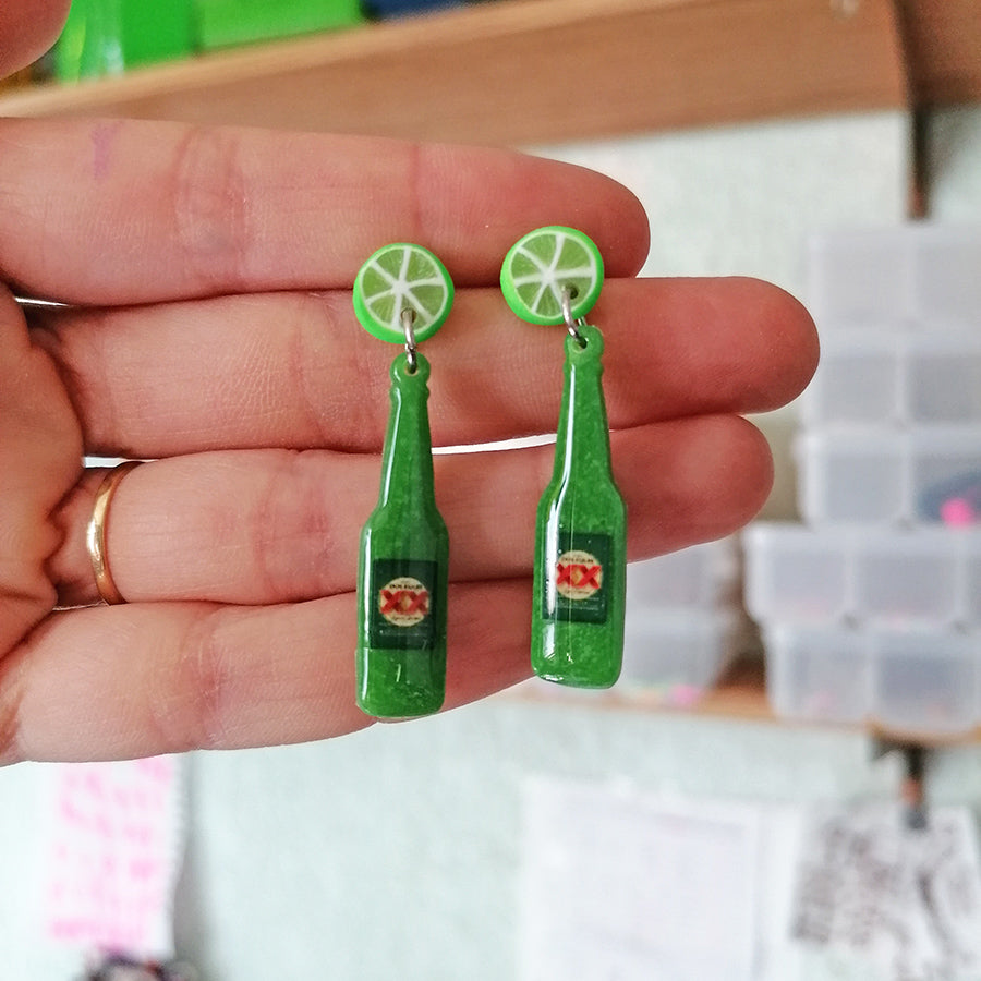 Aretes chela y limón