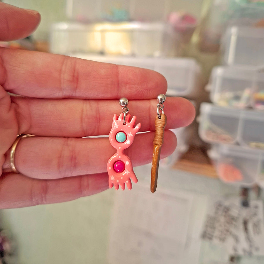 Aretes lentes de Luna Lovegood