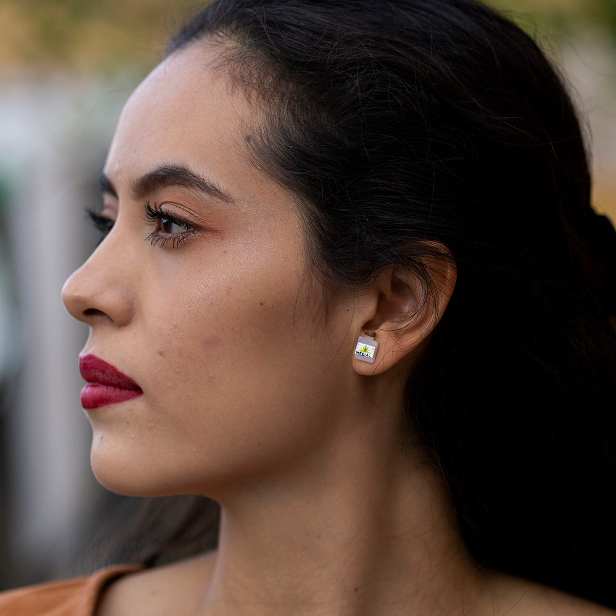 Aretes mezcal y naranja