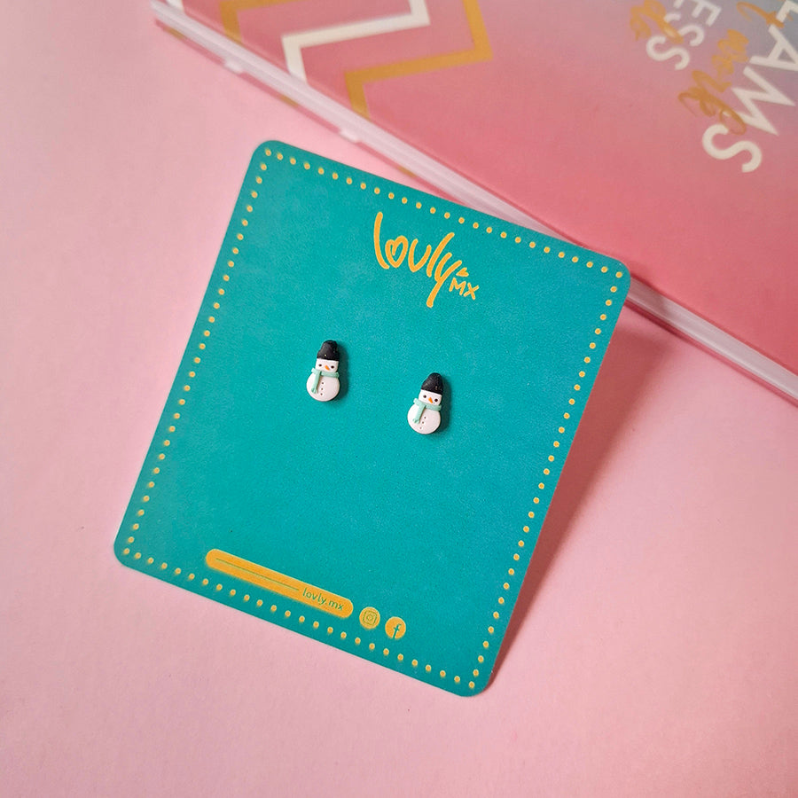 Aretes mini monitos de nieve