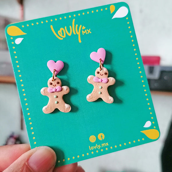 Aretes mono de jengibre