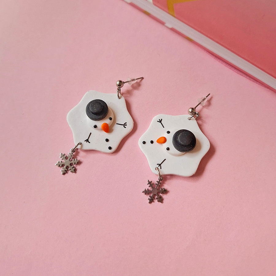 Aretes navidad derretida