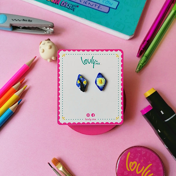 Aretes noche estrellada