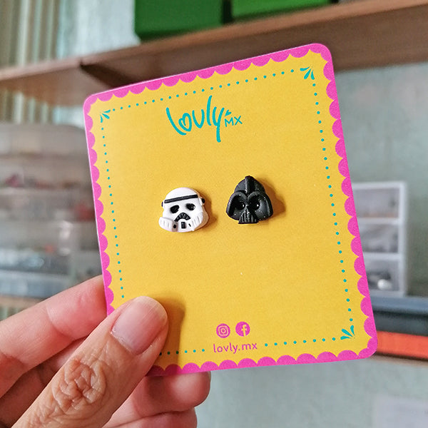 Aretes Stormtrooper Darth chicos