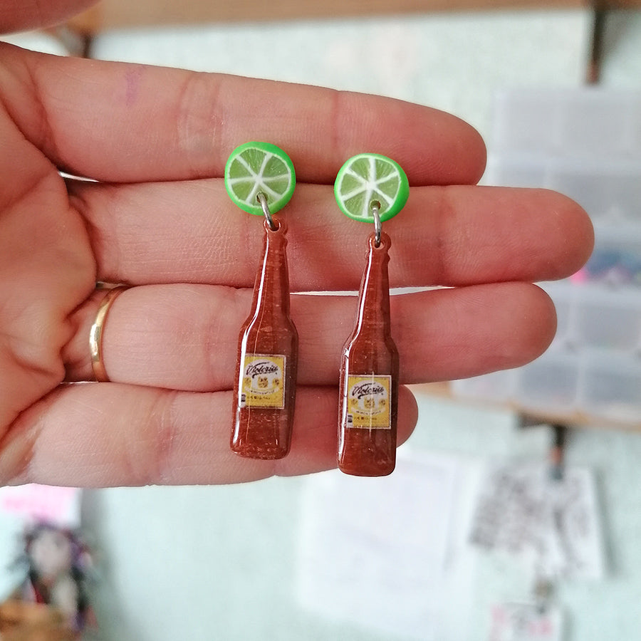 Aretes chela y limón