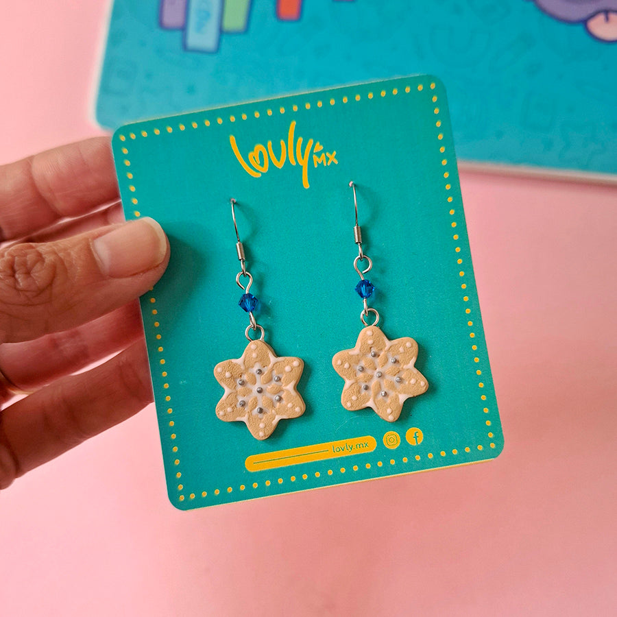 Aretes galleta copo de nieve