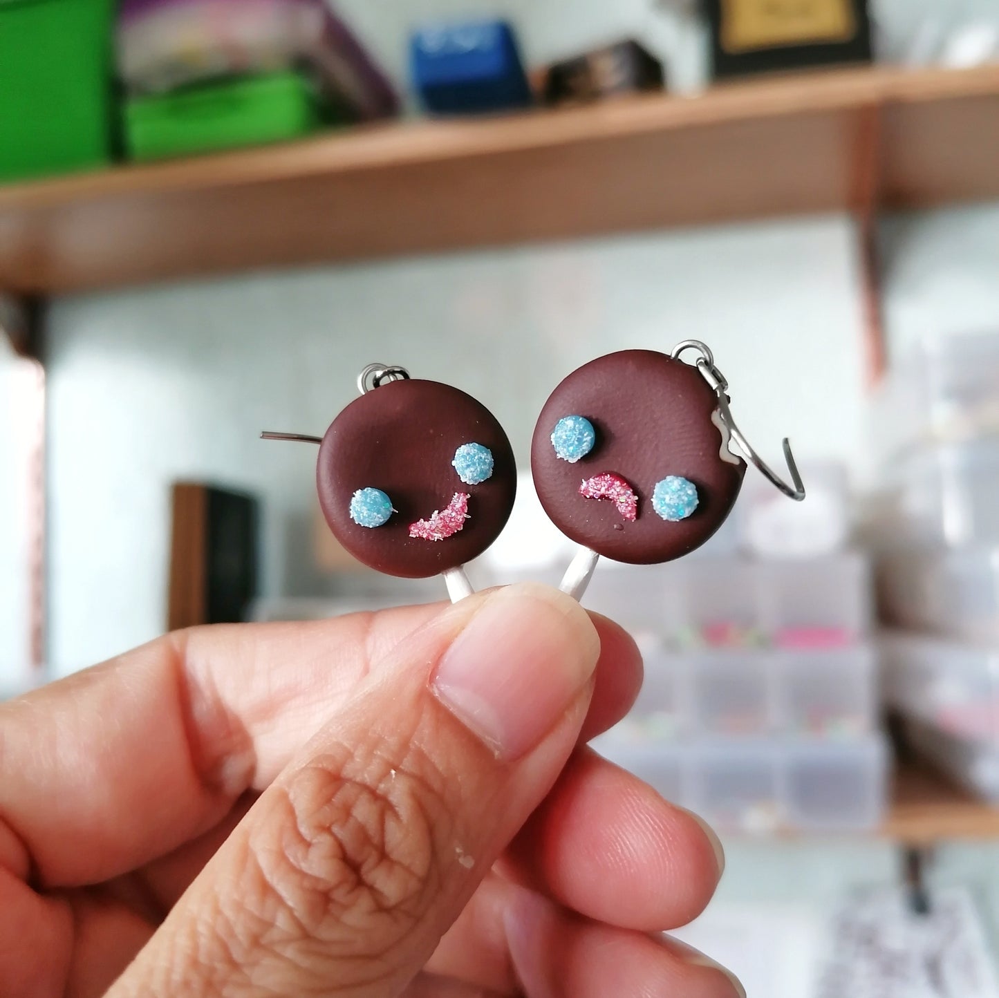 Aretes paleta payaso largos