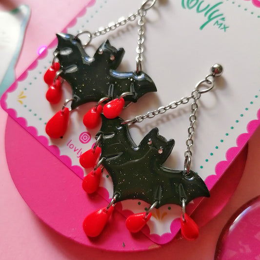 Aretes murciélago