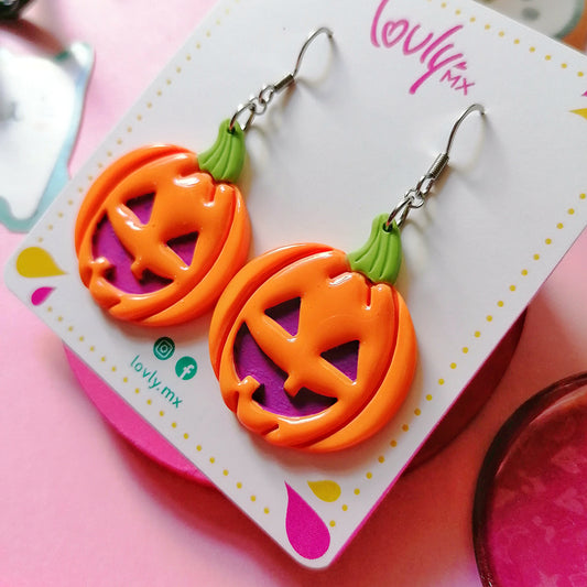 Aretes calabazas de halloween