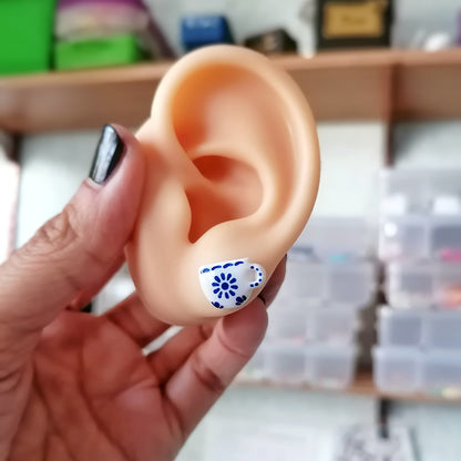 Aretes pan de muerto y café talavera