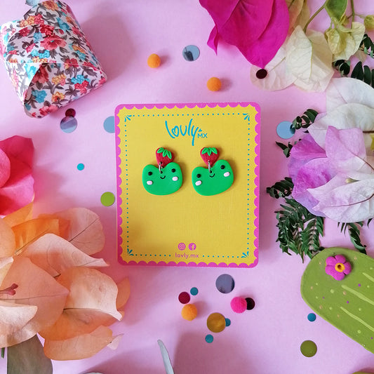 Aretes rana y fresita