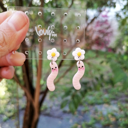 Aretes feliz lombriz