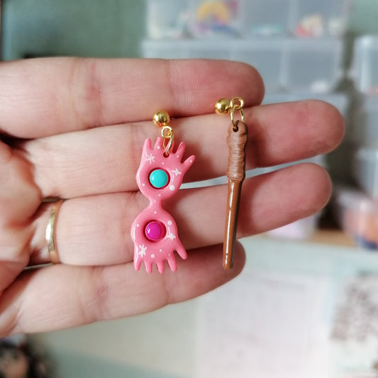 Aretes lentes de Luna Lovegood