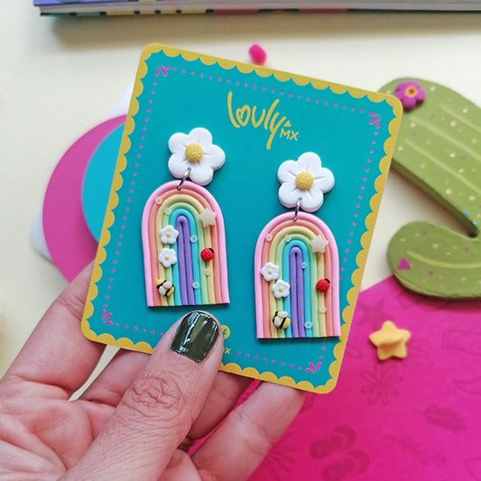 Aretes arcoíris primavera