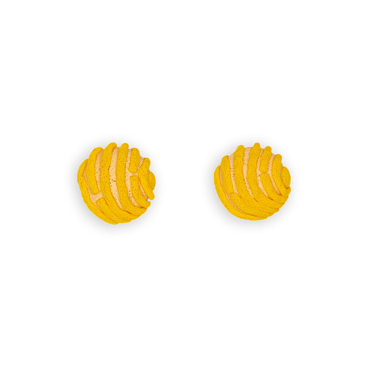 Aretes concha vainilla amarilla