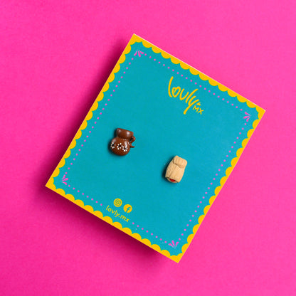 Aretes tamal y atole
