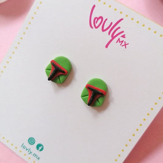 Aretes Boba Fett chicos