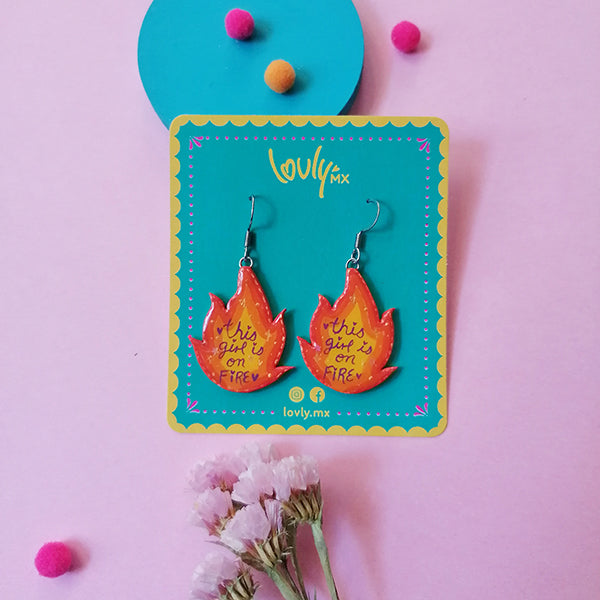 Aretes THIS GIRL IS ON FIRE