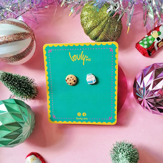 Aretes galletas y leche
