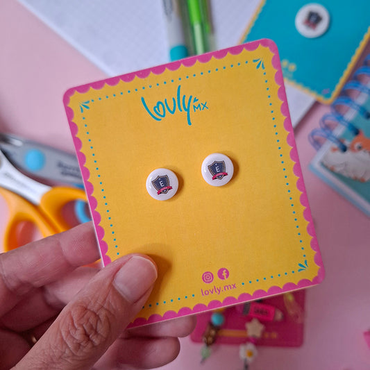 Aretes personalizables con logo