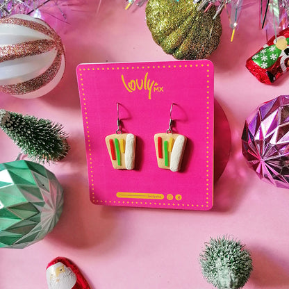 Aretes rosca de reyes largos