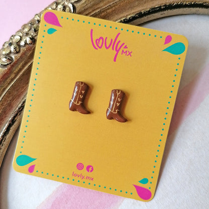 Aretes botita vaquera