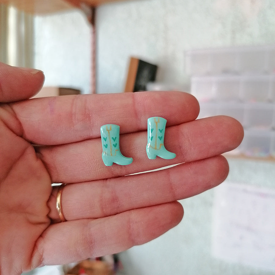Aretes botita vaquera