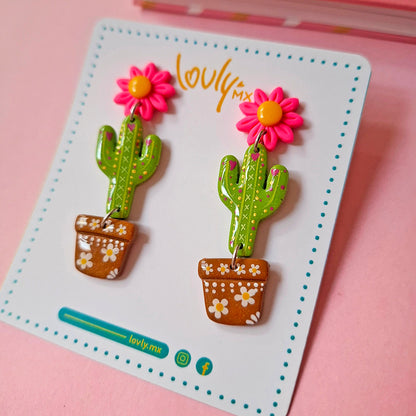 Aretes cactus bonito