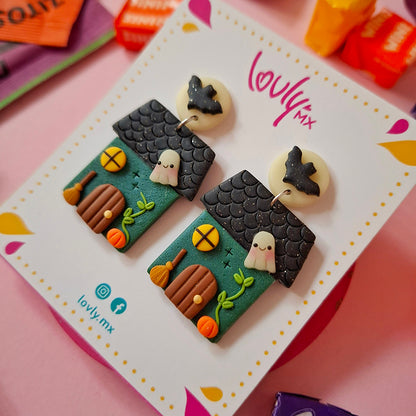 Aretes casita embrujada