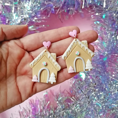 Aretes casita de jengibre XL