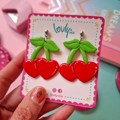 Aretes Cereza de amor