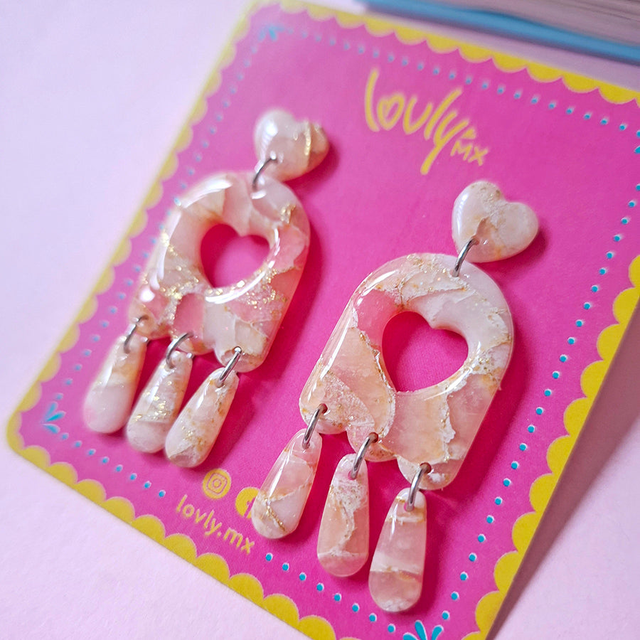 Aretes Cherry Mármol