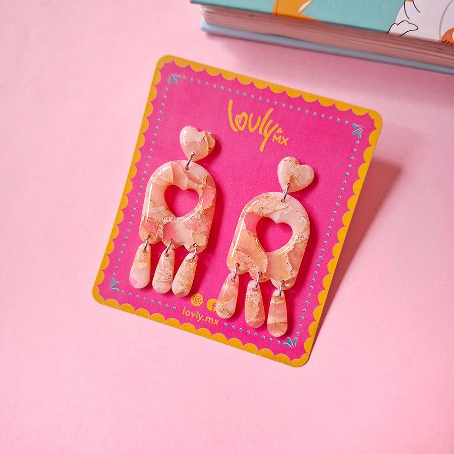 Aretes Cherry Mármol