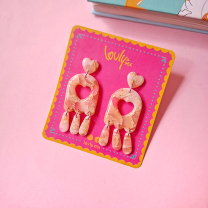 Aretes Cherry Mármol