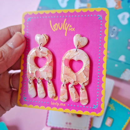 Aretes Cherry Mármol