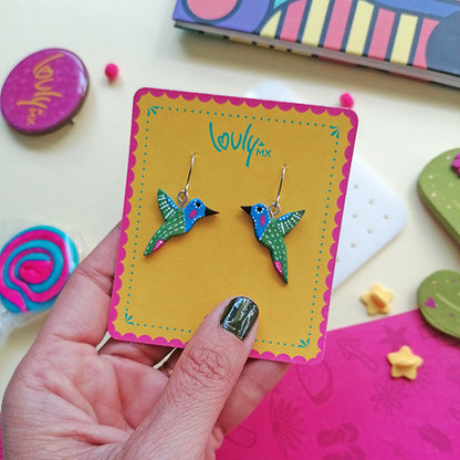 Aretes colibrí