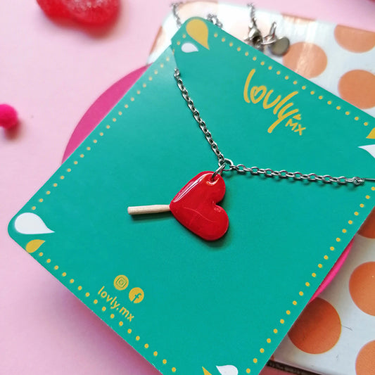 Collar paletita de corazón