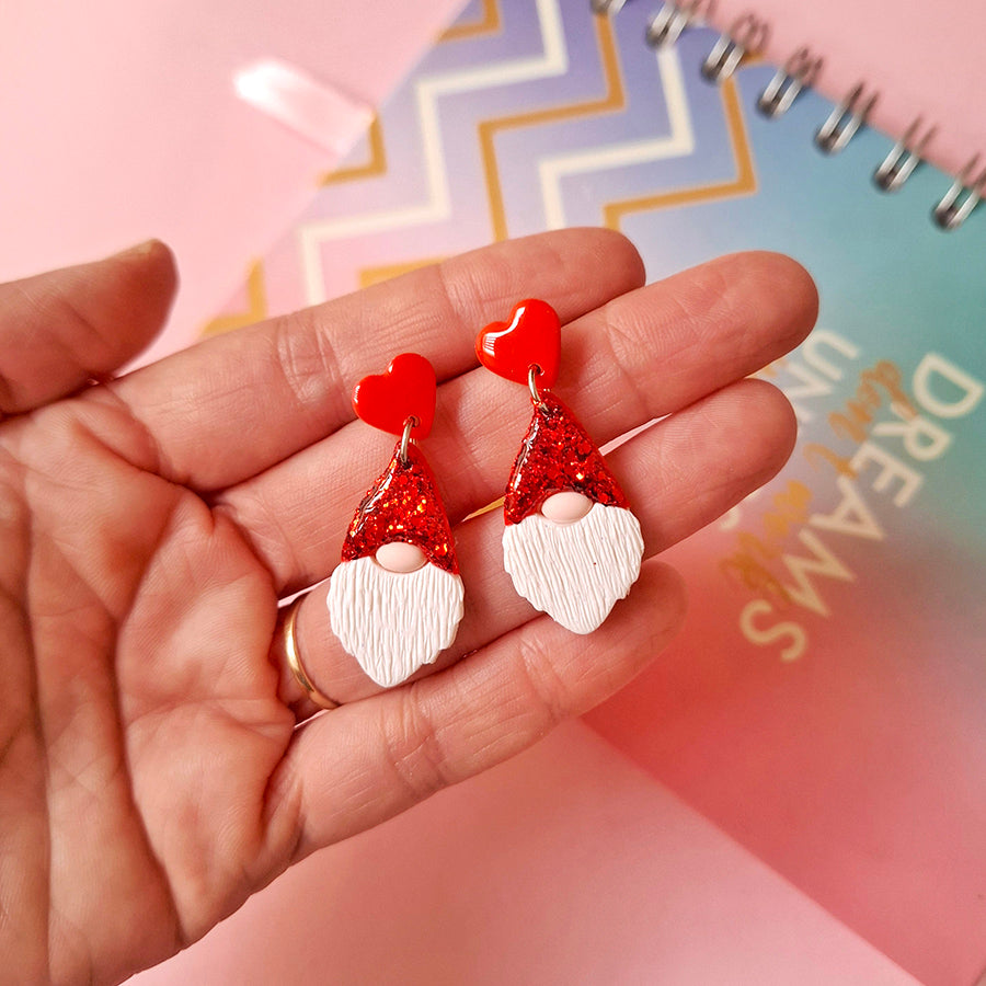 Aretes duende de navidad