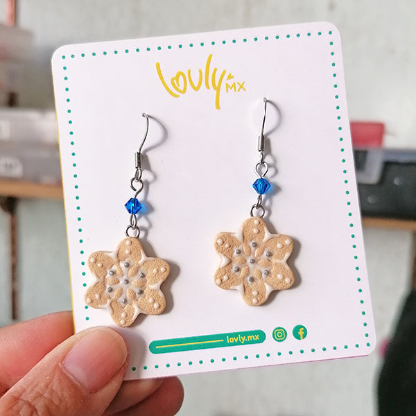 Aretes galleta copo de nieve