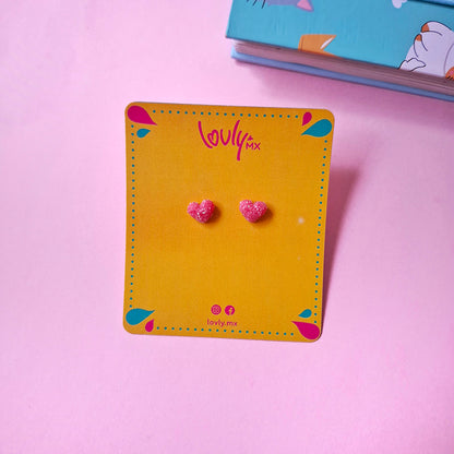 Broqueles corazón de gomita